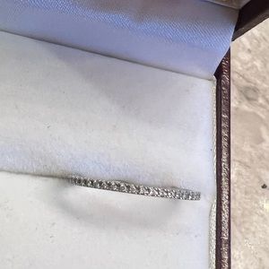 Diamond eternity stacking band